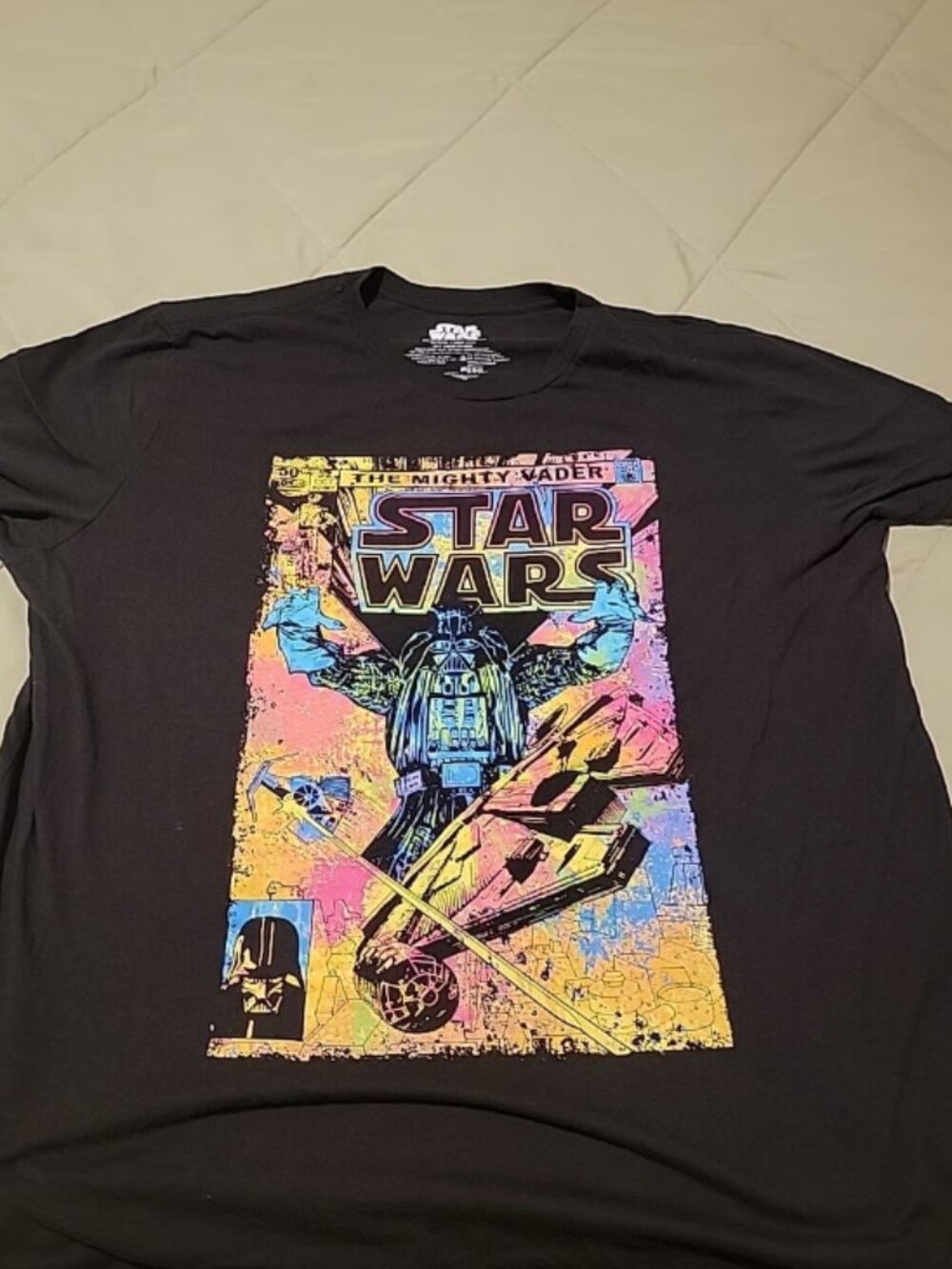 Star Wars T-Shirt 2XL Black The Mighty Vader Activewear Casual